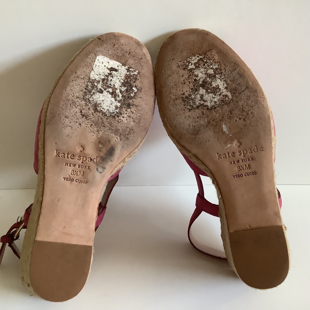 kate spade Hot Pink Espadrille Wedge Sandals - Picture 9 of 10